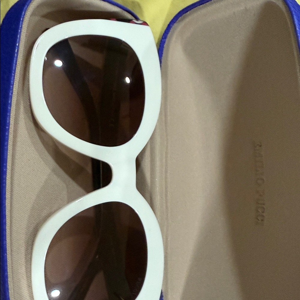 Emilio Pucci White Sunglasses